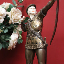 Load image into Gallery viewer, x SOLD Antique French Art Deco Bronze and Marble Base Statue Robin Hood, circa 1930. B11302