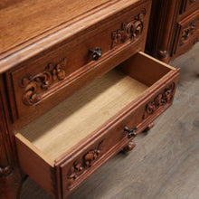 Load image into Gallery viewer, x SOLD Pair of Antique French Oak Lamp Table, Two-drawer Bedside Cabinets or Hall Tables. B11554