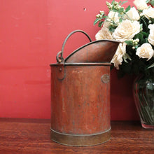 Load image into Gallery viewer, x SOLD Antique Copper Watering Can or Bucket. Belgium. 9 Litre Internal Markers. France B11486
