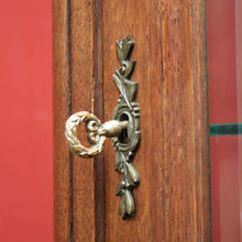 Load image into Gallery viewer, x SOLD Antique French Oak China Cabinet, Display Cupboard or Bookcase with Glass Shelves and Sides. B11546