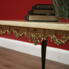 Load image into Gallery viewer, Vintage Italian Coffee Table, Onyx Marble and Brass Leg Coffee Table or Side Table. B11660