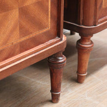 Load image into Gallery viewer, x SOLD A Pair of Antique French Bedside Cabinets or Lamp or Side Tables, Mahogany and Marble. B11961