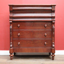 Load image into Gallery viewer, x SOLD Antique English Mahogany Chest of Drawers, 5 Drawer Hall Cabinet Chest. B11910