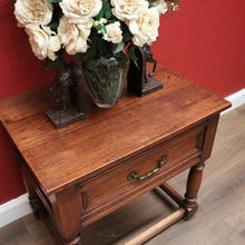 Load image into Gallery viewer, x SOLD Antique French Oak Single Drawer Hall cabinet, Lamp or Side Table. B11832