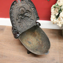 Load image into Gallery viewer, Antique French Cast Iron Coal Scuttle, Fire Kindling Box, Black Enamel. B11651