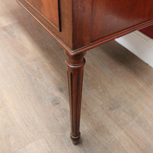 Load image into Gallery viewer, x SOLD Vintage English Desk, or Flame Mahogany Office Desk with Leather Insert Top. B11991