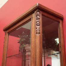 Load image into Gallery viewer, x SOLD Antique French Oak China Cabinet, Display Cupboard or Bookcase with Glass Shelves and Sides. B11546