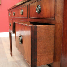 Load image into Gallery viewer, x SOLD Vintage English Desk, or Flame Mahogany Office Desk with Leather Insert Top. B11991
