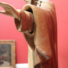 Load image into Gallery viewer, x SOLD A large Gilt Tone Sacred Heart of Jesus Statue, Jesus with out stretched arm, Christ B11521