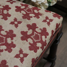 Load image into Gallery viewer, A Pair of Antique French church Chairs, Hall Chairs, Rosewood and Fabric Chairs. B11950
