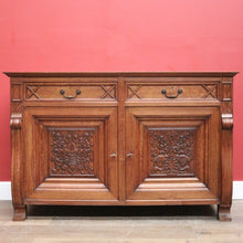 Load image into Gallery viewer, x SOLD Antique French oak Sideboard, Two Drawer 2 Door Hall or Entry Cabinet. B11539