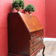 Load image into Gallery viewer, Vintage Australian Cedar Writing Bureau with Drawers and Cabriole Legs. B13137