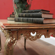 Load image into Gallery viewer, Vintage Italian Coffee Table, Onyx Marble and Brass Leg Coffee Table or Side Table. B11660