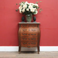 Load image into Gallery viewer, x SOLD Antique French Chest of Drawers, Walnut and Brass Lingerie Cabinet Chest, Hall Cupboard. B11569