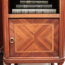 Load image into Gallery viewer, x SOLD A Pair of Antique French Bedside Cabinets or Lamp or Side Tables, Mahogany and Marble. B11961