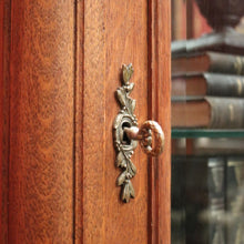 Load image into Gallery viewer, x SOLD Antique French Oak China Cabinet, Display Cupboard or Bookcase with Glass Shelves and Sides. B11546