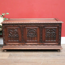 Load image into Gallery viewer, x SOLD Antique French Blanket Box, Lift Lid Toy Chest or Hall Trunk, Bedroom Coffer. B11570