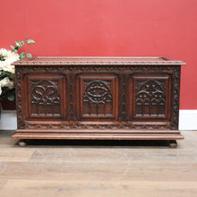 Load image into Gallery viewer, x SOLD Antique French Blanket Box, Lift Lid Toy Chest or Hall Trunk, Bedroom Coffer. B11570