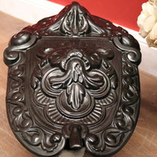 Load image into Gallery viewer, Antique French Cast Iron and Enamel Coal Scuttle, Magazine holder or kindling box. B11529
