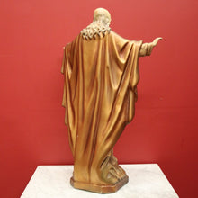 Load image into Gallery viewer, x SOLD A large Gilt Tone Sacred Heart of Jesus Statue, Jesus with out stretched arm, Christ B11521
