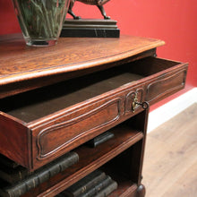 Load image into Gallery viewer, x SOLD Antique French Bookcase or Open Fronted Single Drawer Hall Cabinet Bookcase. B11871