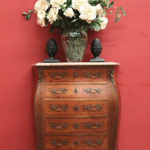 Load image into Gallery viewer, x SOLD Antique French Chest of Drawers, Walnut and Brass Lingerie Cabinet Chest, Hall Cupboard. B11569