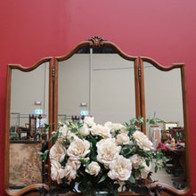 Load image into Gallery viewer, x SOLD French Oak Dressing Table, Mirror Back Five Drawer Desk or Vanity with Mirror. B11472
