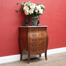 Load image into Gallery viewer, x SOLD Antique French Chest of Drawers, Walnut and Brass Lingerie Cabinet Chest, Hall Cupboard. B11569