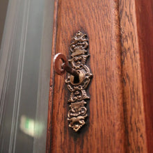 Load image into Gallery viewer, x SOLD Antique French Display Cabinet, Etched Glass Door Wall Hanging Cabinet. B11866