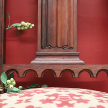 Load image into Gallery viewer, x SOLD A Pair of Antique French church Chairs, Hall Chairs, Rosewood and Fabric Chairs. B11950
