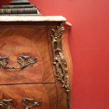 Load image into Gallery viewer, x SOLD Antique French Chest of Drawers, Walnut and Marble, Brass Handle 2-drawer Hall Cabinet Chest. B11699
