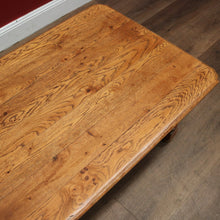 Load image into Gallery viewer, x SOLD Vintage French Oak Turned Leg Coffee Table with Stretcher Base. B11689