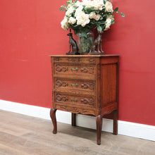 Load image into Gallery viewer, x SOLD Antique Hall Cabinet or Foyer Cabinet, or 3 Drawer Chest of Drawers. French Oak. B11575