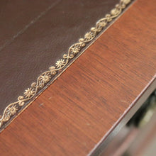 Load image into Gallery viewer, x SOLD Vintage English Desk, or Flame Mahogany Office Desk with Leather Insert Top. B11991