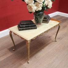 Load image into Gallery viewer, Vintage Italian Coffee Table, Onyx Marble and Brass Leg Coffee Table or Side Table. B11660