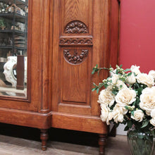 Load image into Gallery viewer, x SOLD Antique French Oak Armoire, Wardrobe, Linen Press. Antique Blind Bookcase or Storage Cabinet. B11294