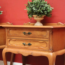 Load image into Gallery viewer, x SOLD A Pair of Antique French Lamp Side Tables or 2 Drawer Bedside Tables. B11804