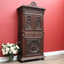 Load image into Gallery viewer, x SOLD Antique French Brittany Hall Cabinet, Drinks Cupboard, Pantry or Storage Chest B11504