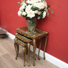Load image into Gallery viewer, x SOLD Nest of Tables, 3 Italian Florentine Side Tables, Lamp Tables, Stackable Tables, or Nesting Table. B11520