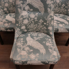 Load image into Gallery viewer, x SOLD Set of Six Vintage Dinning Chairs or Kitchen Chairs, High Back, Cushion Seat Comfort, Peacock Design. B11989