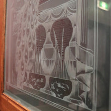 Load image into Gallery viewer, x SOLD Antique French Display Cabinet, Etched Glass Door Wall Hanging Cabinet. B11866