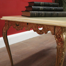 Load image into Gallery viewer, Vintage Italian Coffee Table, Onyx Marble and Brass Leg Coffee Table or Side Table. B11660