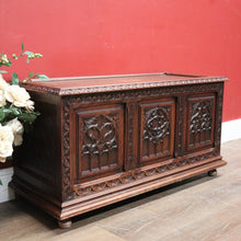 Load image into Gallery viewer, x SOLD Antique French Blanket Box, Lift Lid Toy Chest or Hall Trunk, Bedroom Coffer. B11570