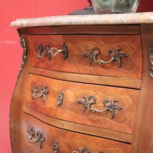 Load image into Gallery viewer, x SOLD Antique French Chest of Drawers, Walnut and Brass Lingerie Cabinet Chest, Hall Cupboard. B11569