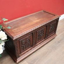 Load image into Gallery viewer, x SOLD Antique French Blanket Box, Lift Lid Toy Chest or Hall Trunk, Bedroom Coffer. B11570