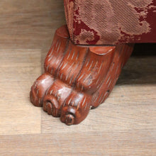 Load image into Gallery viewer, Vintage French Mahogany and Fabric Button Seat Blanket Box of End-of-bed Seat. B11908