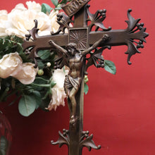 Load image into Gallery viewer, x SOLD Antique French Brass Crucifix, Table Crucifix or Cross, Jesus on the Cross, Worship Religion. B11646