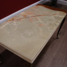 Load image into Gallery viewer, Vintage Italian Coffee Table, Onyx Marble and Brass Leg Coffee Table or Side Table. B11660