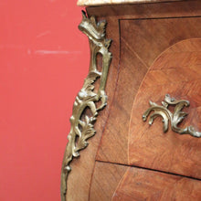 Load image into Gallery viewer, x SOLD Antique French Chest of Drawers, Walnut and Marble, Brass Handle 2-drawer Hall Cabinet Chest. B11699