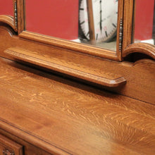 Load image into Gallery viewer, x SOLD French Oak Dressing Table, Mirror Back Five Drawer Desk or Vanity with Mirror. B11472